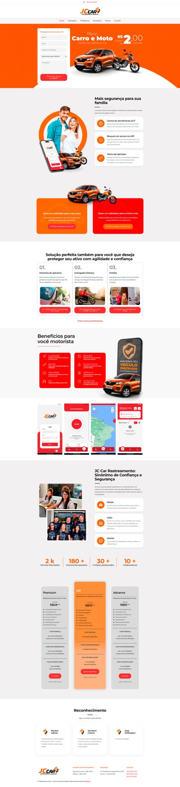 print-landing-page-jc-car-rastreamento-portfolio-cliente-portfolio-orgamco-marketing-digtial-fortaleza